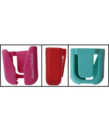 Set of Three Mitten Stethoscope Holders with Scrub-Lock in Assorted Colors - Buy Online on GoSupps.com