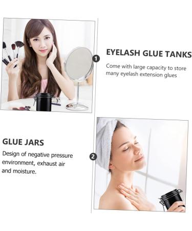  BIUDECO 2 Piece Eyelash Beauty Glue Box with Activated Carbon Airtight Storage Jars for Eyelash Glue Moisture-Proof Makeup Storage Box for Long-Lasting Bonding - Buy Online on GoSupps.com