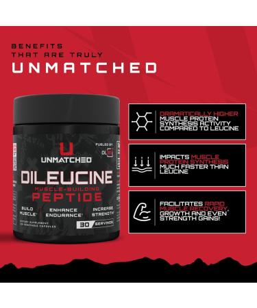 Unmatched Dileucine Amino Acid Peptide | Fueled by DL185 | Accelerate Protein Synthesis Muscle Growth & Recovery | 120 Vegetable Capsules 30 Servings - Buy Online on GoSupps.com