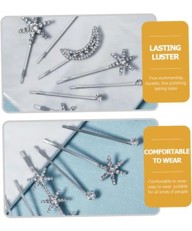 Mikinona 1 Set Fringe Bobby Pin Hair Accessories Wedding Hair Accessories for Women Side Clip Rhinestone Barrettes Girl Hair Clips Hair Barrette Hair Clips Star Hair Clip Alloy - Buy Online on GoSupps.com