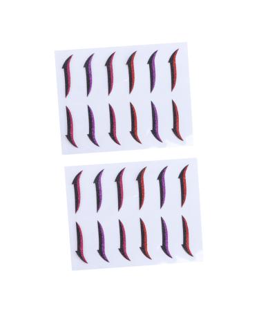 LALAFINA 12 Pairs Glitter Eyeliner Adhesive Eyeliner Stickers Single Side Eyelid Decal Eyeliner Decal Miss