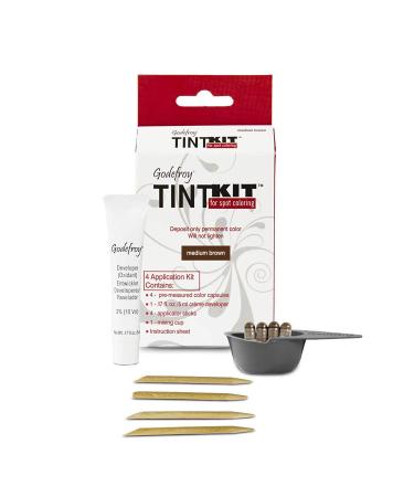 Professional Root Touch Up Hair Coloring Kit Medium Brown 4 applications