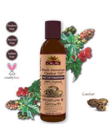 OKAY Hot Oil Treatment with Black Jamaican Castor Oil 6oz/117ml - Buy Online on GoSupps.com