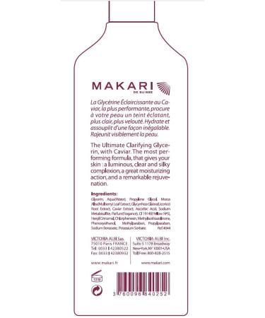 Makari Classic Caviar Skin Brightening Body Glycerin 5.1 fl.oz - Anti-Aging Gel-Cream | Moisturizing & Brightening for Dark Marks, Scars, Wrinkles, Dry Patches - Buy Online on GoSupps.com
