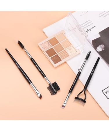 TEOYALL Eyebrow Liner Brushes - Dual-Ended Angled Bristles & Spoolie for Perfect Eye Makeup | All-in-One Set for Professional Results - Buy Online on GoSupps.com