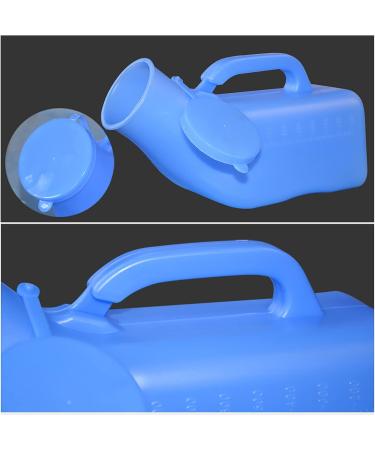 Male Urinal- Thick Firm Portable Sealing is Good Reusable Mobile Potty Urine Bottle with 1000mL for Men Incontinence Elderly Child(Blue) Happy - Buy Online on GoSupps.com