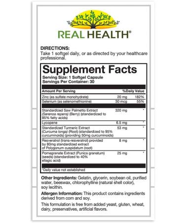 Real Health Prostate Complete - 30 Softgels | Support Prostate Health - Buy Online on GoSupps.com