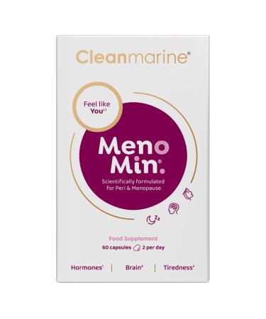 Cleanmarine Menomin | Menopause Support - for People Aged 40+ During Peri-Menopause or Menopause Daily Nutritional Support During This Natural Life Stage so You Can Feel Like You 60 Capsules