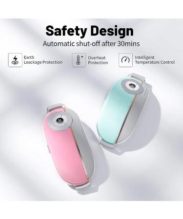 Cordless Heating Pad for Menstrual Cramps | 4 Heat Levels & 4 Massage Modes | Portable Women's Massager for Back & Belly Pain - Pink - Buy Online on GoSupps.com