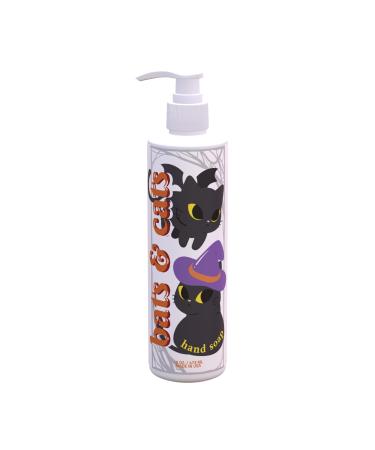 Halloween Hand Soap Bats & Cats Design | Fresh Green Tea & Lemon Scent | 12 Pack 16 oz Pump | Playful Spooky Decor | Paraben-Free Made in USA