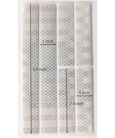 42pcs Reflective Stickers Set for Bike Helmet, Bicycle, Wheelchairs - White | Night Safety Decals for Motorbike, Scooter - Reflective Tape Included - Buy Online on GoSupps.com