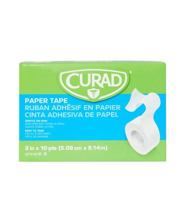 CUARD Paper Medical Tape 2 Inch x 10 Yard - Pack of 6 | Gentle Adhesive for Wound Care and First Aid - Buy Online on GoSupps.com