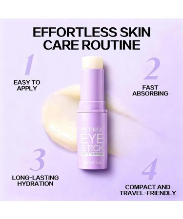 Retinol & Caffeine Eye Balm Stick Retinol Eye Stick for Dark Circles Puffiness Gentle Firming & Hydrating Dark Circles Under Eye Treatment Cream Reduce Wrinkles and Fine Lines - 2PCS - Buy Online on GoSupps.com