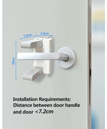 Door Lock for Children 2Pcs Door Handle Lock Without Drilling No Trace 3M Glue Temporary Lever Stopper for Bedroom Toddler and Pets Safety Proof Stick on Kitchen Bathroom or Internal Room Door-2 Pcs - Buy Online on GoSupps.com