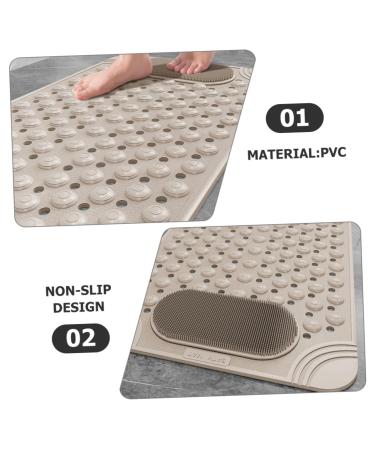 UKcooco Foot Scrubbing Mat Ultimate Shower Foot Massage & Cleaner with Suction Cups | Waterproof PVC Footrest for Kids & Adults - Buy Online on GoSupps.com