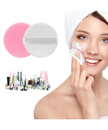 Sibba 8 Pieces Makeup Sponge Set - Air Cushion Round Powder Puff with Loop Handle for Loose Powder - Unisex Foam Applicator Pads - Pink Makeup Tools - Buy Online on GoSupps.com
