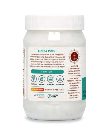 Nutiva Organic Virgin Coconut Oil - 14 fl oz (414 ml) | Pure & Healthy Cooking Oil - Buy Online on GoSupps.com