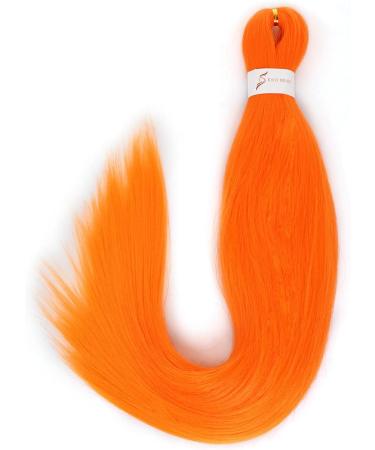 Leeven 8 Packs Orange Pre Stretched Braiding Hair 26 Inch Yaki Braiding Hair Extensions for Box Braids Yaki Texture EZ Braids Pre-stretched Hair Extension for Braiding /26 Inch ORANGE# 26 Inch (Pack of 8) ORANGE - Buy Online on GoSupps.com
