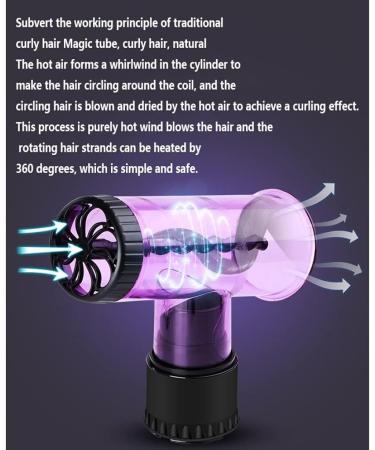 Curling Tube-Hair Dryer Hood-Curler Tornado Hood Hair Dryer Big Wave Wind Tube Curly Hair Styling Heatless Hair Curlers for Long Hair (Color : Pink) - Buy Online on GoSupps.com