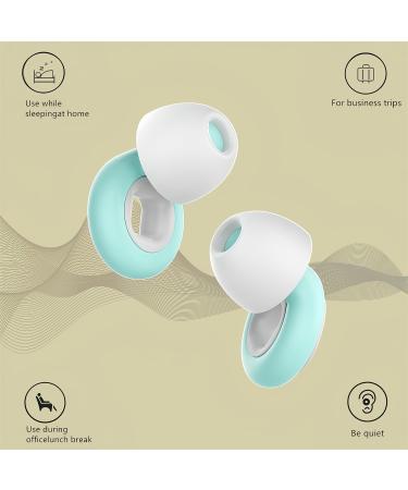 Buy Reusable Ear Plugs for Sleeping | Noise-Reducing & Customizable Fit | Colorful Hearing Protection | Ideal for Sleep Focus & Travel | 30dB Reduction (Green+White - Buy Online on GoSupps.com