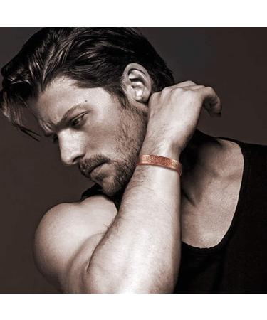 Buy Generic Magix 17.8 cm Magnetic Copper Bracelets for Men - 8 Magnets - Perfect Gift for Fathers & Husbands - Shop Internationally - Buy Online on GoSupps.com