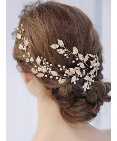 Hanfu Styling Accessory Hanfu Hair Ornaments Vintage Leaves and Floral Bridal Headband Pearl Hair Vine Flower Wedding Hair Accessories - Buy Online on GoSupps.com