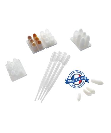 Suppository Molds Kit - Made in France 3 Sizes (1ml 2ml 3ml) Reusable Suppositories Mold - 4 Trays Multi (1ML  2ML 3ML)