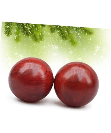 HAPINARY Rosewood Handball Massage Roller - 2 Pieces 6cm Classic Red Hand Massage Ball for Relaxation & Wellness - Buy Online on GoSupps.com