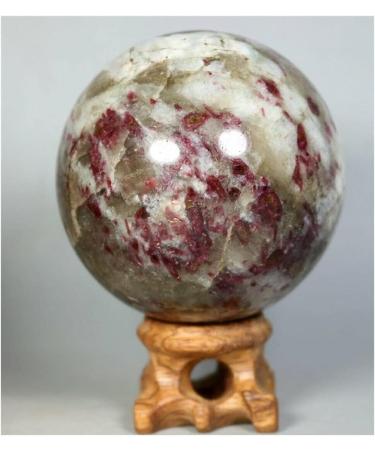 Natural Crystal Rough Natural Red Tourmaline Quartz Crystal Stone SphereBall - Buy Online on GoSupps.com