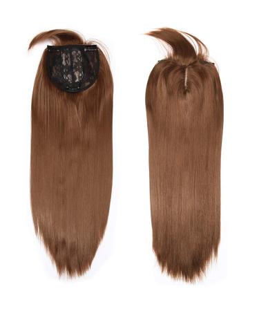 Shop Tess Clip-In Hair Extensions - Real Pony Hair Topper 17 (43cm) 120g Light Brown for Hair Loss & Gray Coverage - Buy Online on GoSupps.com