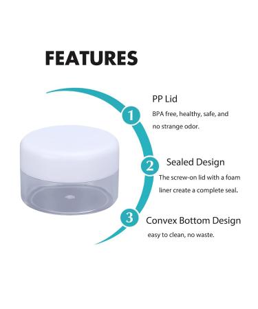 100pcs 5ml Small Clear Sample Jars with Lids - Empty Container Pots for Travel & DIY Projects | International Shipping Available - Buy Online on GoSupps.com