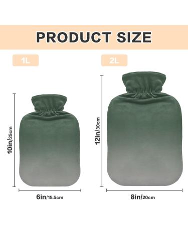 Hot Water Bottle with Cover - Peacock Leaves Design BPA Free 2L Large for Pain Relief | Ideal for Bed Hands & Feet - Buy Online on GoSupps.com