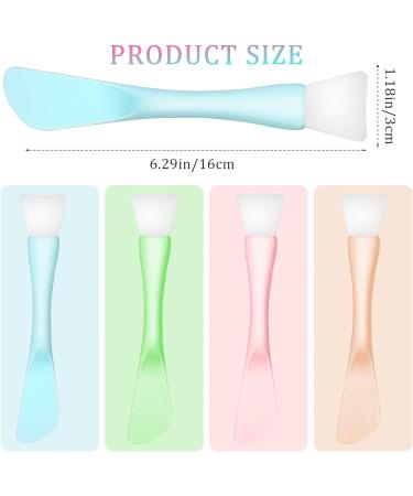 Silicone Facial Mask Applicator 4 Pcs Reusable Double-End Face Mask Brush Washable Beauty Spatula Tools for Clay Cream Gel And Mud Facial Masks Gentle Exfoliating Deep Pore Cleansing Detachable - Buy Online on GoSupps.com