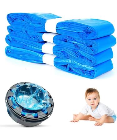 UQMIQURA Diaper Pail Refill Bags 4 Pcs Diaper Disposal System Replacement Bags Odor Control Compatible for Genie for Munchkin Diaper Pail Refill Bags Extended 180in Diaper Refill - Blue