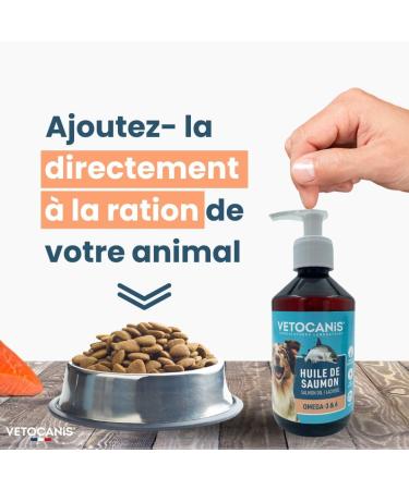 Vetocanis | Salmon Oil for Dogs and Cats | Complementary Food for Dogs and Cats | Based on Omega 3 and 6 | Hygiene and Health for Dogs and Cats | 250 ML - Buy Online on GoSupps.com