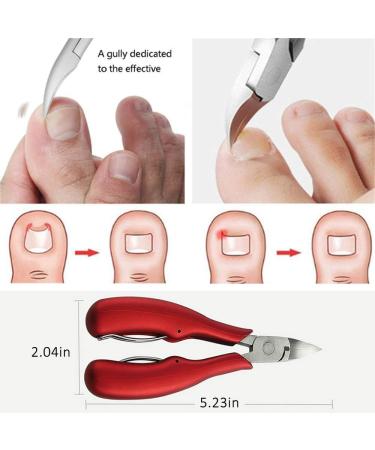Toenail Clippers Nail Clippers Cuticle Clipper Toe High-Grade Stainless Steel Thick Nails Ingrown Nails Suitable for Men Women and Seniors Red (Color : Red) - Buy Online on GoSupps.com