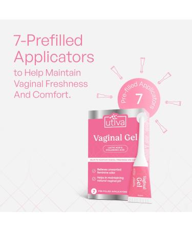 Szio+ Utiva Vaginal Gel - 7 Prefilled Applicators for Natural Acidity & Moisture Relief | Alleviate Dryness & Discomfort | International Shipping - Buy Online on GoSupps.com