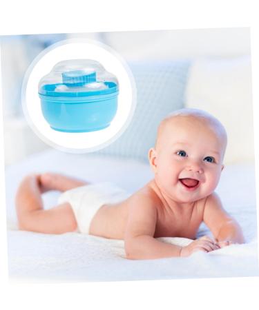 FRCOLOR Lot de 2 houppettes en poudre pour enfants - Pour soins de b b - Bo te poudre pour b b - Bo te consigne et s che - Bo te de rangement pour voyage - En peluche acrylique 1 unit (Lot de 1) Bleu - Buy Online on GoSupps.com