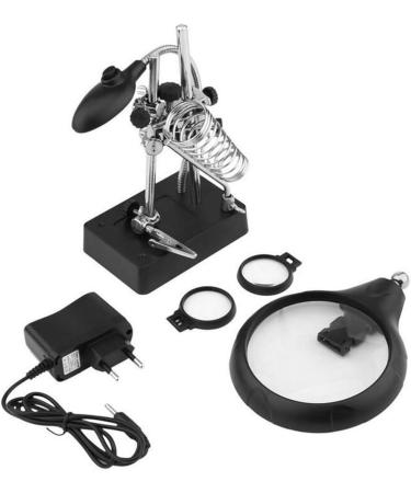 LED Magnifying Glass Soldering Station Repair Mobile Phone Circuit Board Auxiliary Lens Adjustable Lighting Desktop Magnifying Glass - Buy Online on GoSupps.com