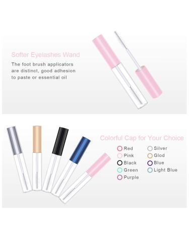 10pcs Empty Mascara Tubes with White Wand - CAIYA Empty Eyelash Tubes for Castor Oil 10ml, Pink Mascara Containers Bottles with Rubber Stoppers and Funnels - Cosmetics Sample - Buy Online on GoSupps.com