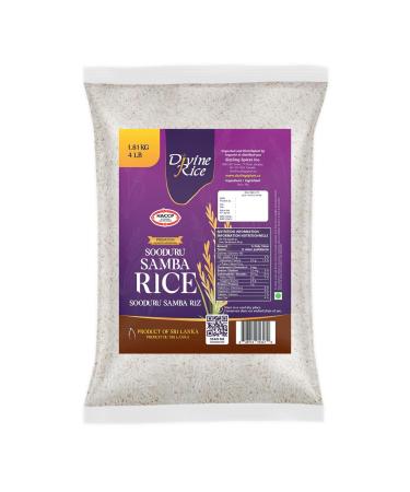 Divine Rice Suduru Samba/Jeera Samba 4lb Pack Premium Aromatic Short-Grain Rice for Authentic Sri Lankan & South Indian Dishes