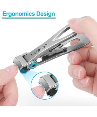 Nail Clippers for Men & Women Vepkuso Professional Toenail Clippers for Thick Nails Seniors & Adults Wide Jaw Fingernail Cutter Set - Ideal for Tough Nails - Buy Online on GoSupps.com