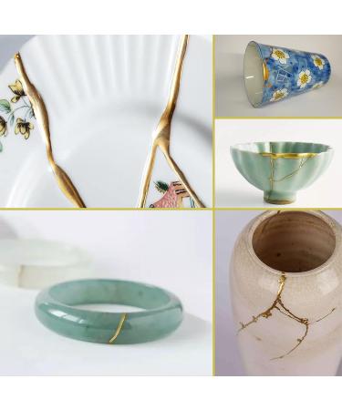 REALINN Kintsugi Repair Kit - Restore Ceramics with Gold Powder & Glue | DIY Gift Set with Practice Cups - Buy Online on GoSupps.com