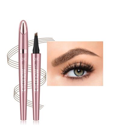 Anifer (02 Dark Brown) Microblading eyebrow pencil eyebrow pencil for hair drawing eyebrow pencil with split tip eyebrow pencil for microblading effect.