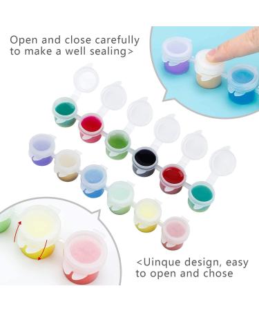 36 Large Empty Paint Pots with Lids - 5ml/0.17oz Acrylic Paint Containers for Kids Classroom Art Supplies - Buy Online on GoSupps.com