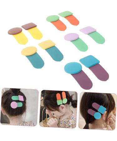 FRCOLOR 5 Pairs geometric hairpin hair clips snap square hair snap hair barrettes geometric hair clips glitter snap hair clips girl bang clips rhinestone hair side clip resin round child - Buy Online on GoSupps.com