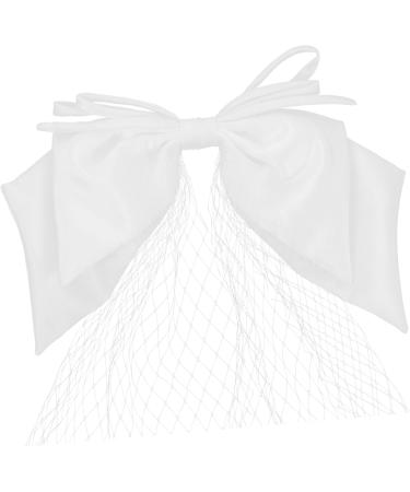 minkissy 1pc Small Bow Veil Kids Hair Accessories for Girls Tiaras for Girls Wedding Hair Bow Veils for Brides Baby Hair Bows Pearl Headpiece Hair Supply Orchid Child Cloth Bow Tie - Buy Online on GoSupps.com