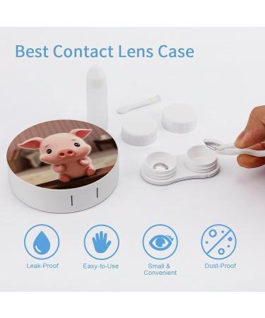 Buy Cute Pig Print Contact Lens Case | Travel-Friendly Contact Lens Care Box | Durable Plastic Lens Case - Buy Online on GoSupps.com