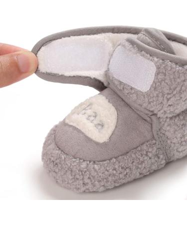 MASOCIO Cute Sheep Baby Booties - Soft Sole Crib Pram Prewalker Boots (12-18 Months, Gray) - Buy Online on GoSupps.com
