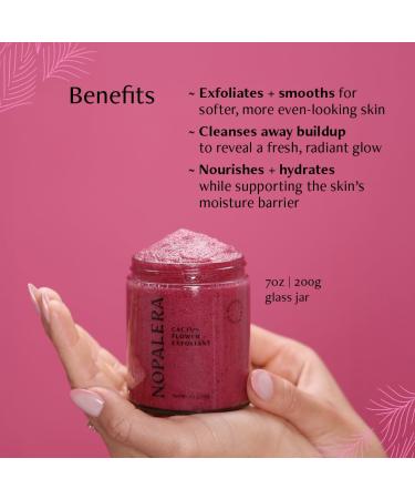 Nopalera Hibiscus Cactus Flower Exfoliant - Exfoliating Face & Body Scrub 3-in-1 Cleanser Exfoliator & Moisturizer Vegan Cruelty-Free Natural Floral Scent Dye Free 6 oz. - Buy Online on GoSupps.com
